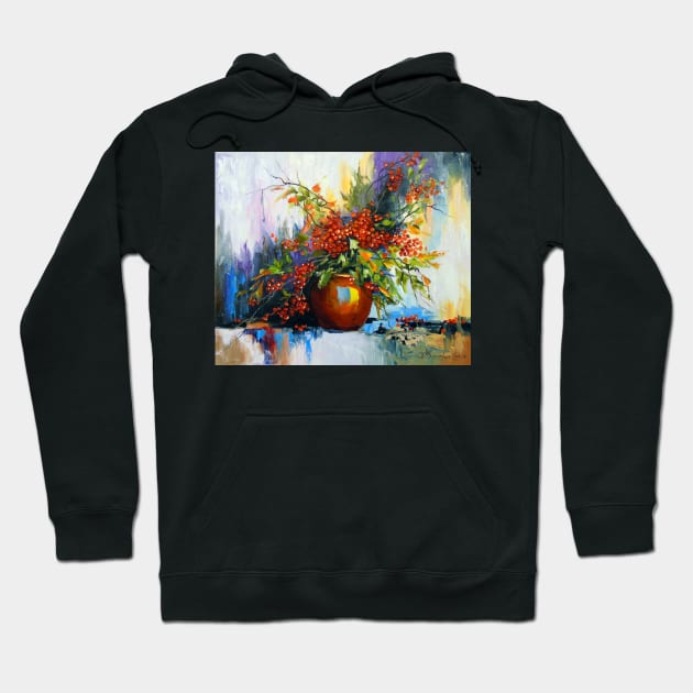 A bouquet of viburnum Hoodie by OLHADARCHUKART